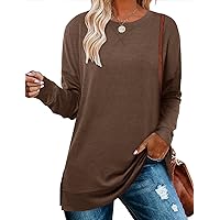 BETTE BOUTIK extra long tunic tops ladies tops long sleeve petite tops for women plus size blouses for women 3x