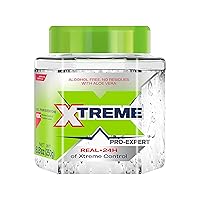 Xtreme Pro-Expert Clear Styling Hair Gel, Alcohol-Free 24-Hours Control With Aloe Vera, 8.81 oz Jar (Pack of 24)