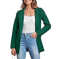 ANRABESS Women's 2023 Open Front Cardigan Coats Long Sleeve Lapel Casual Chunky Sweater Blazer Jacket for Fall Winter