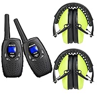Retevis RT628 Walkie Talkies for Kids(2 Pack) with EHN009 Kids Earmuffs(2 Pack),Boys Kids Walkie Talkie,Kids Toys for 6-12 Year Old Boy Girl,Foldable Noise Reduction Earmuff with Adjustable Headband