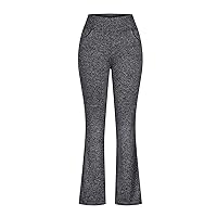 Women Flare Yoga Pants Stretchy High Waisted Bootcut Workout Pants Soft Tummy Control Comfy Activewear Leggings