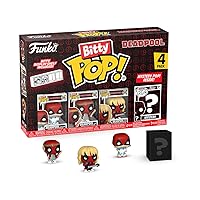 Funko Bitty Pop!: Deadpool Mini Collectible Toys 4-Pack - Deadpool (Sleepover), Deadpool (LARP), Deadpool (Heavy Metal) & Mystery Chase Figure (Styles May Vary)