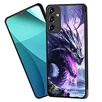 for Galaxy A52 5G Case,Tire Anti-Skid Edges Cute Design Shockproof Bumper Full Protection Black Back Cover for Samsung Galaxy A52 / A52 5G / A52s 5G,Dragon Fantasy