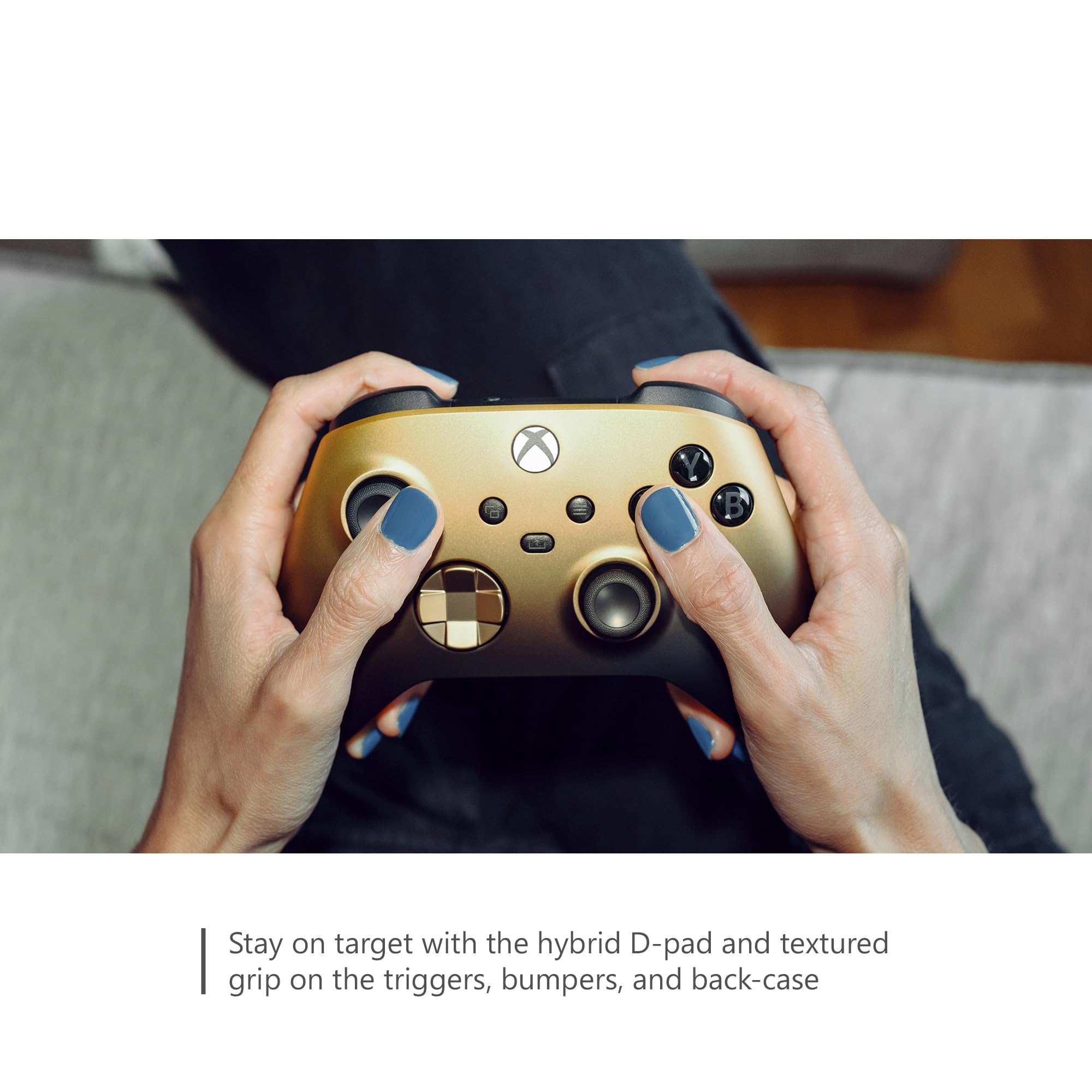 Xbox Wireless Controller – Gold Shadow Special Edition for Xbox Series X|S, Xbox One, and Windows Devices