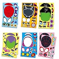 36Pcs Make Your Own Spidey Friends Toys Stickers Sheet,Spidey Friends Birthday Party Favors for Spidey Friends Birthday Party Supplies