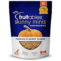 Fruitables Skinny Mini Dog Treats – Healthy Treats for Dogs – Low Calorie Training Treats – Free of Wheat, Corn and Soy – Pumpkin and Berry – 12 Ounces