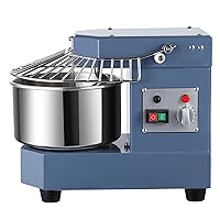 Commercial Dough Mixer 8Qt, 450W Dual Rotating Dough Kneading Machine with Stainless Steel Bowl, Security Shield & Timer, Heavy-Duty Commercial Stand Mixer for Bakeries Pizzeria