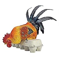 Design Toscano Rooster's Perch Sitting Chicken Statue, 7