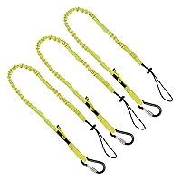 3 Foot Safety Tool Lanyard, Tough Scaffold Hard Hat Lanyard with Carabiner, Adjustable Loop End, Ultra-Durable, Premium Quality Materials Ideal for Scaffold, Tools, Construction 3PK Yellow (0923YS)