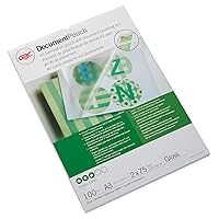 GBC A3 2x75 Micron Gloss Laminating Pouches, Pack of 100, 3200745