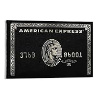 American Express Centurion Black Gold Card Art Poster Canvas Print Wall Art Paintings Canvas Wall Decor Home Decor Living Room Decor Aesthetic Prints 08x12inch(20x30cm) Frame-style