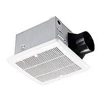 Tech Drive Bathroom fan 110 CFM, 1.2Sone No Attic access Needed Installation,Very Quiet Bath Ventilation and Exhaust Fan, Ceiling Mounted Fan,White Plastic Grille