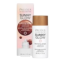 Pacifica Beauty Sunny Glow Bronzing Drops with Vitamin C, Skin Tint Illuminator, Liquid Bronzer, Dewy Healthy Glow, Silky Sunkissed Skin, Vegan and Cruelty Free, 1 fl oz