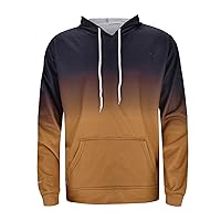 Graphic Hoodies Men Letter Printed Tie Dye Gradient Cotton Sweatshirt Funny Heated Hunting Pullover Light Weight Novelty