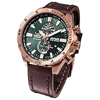 almaz Mens Analog Quartz Watch with Leather Bracelet YM8J-320B656