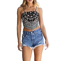Angie Women's Junior's Printed Triangle Top
