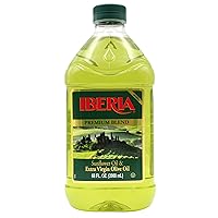 Iberia Premium Blend, Sunflower Oil & Extra Virgin Olive Oil, High Heat Frying, 68 Fl Oz