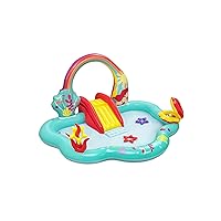 Disney Little Mermaid Inflatable Kids Water Play Center | Outdoor Summer Pool Toy for Children Ages 2+