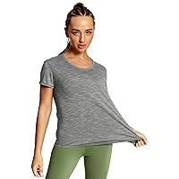 Queenie Ke Women Yoga Sweat Times Short Sleeve T-shirt Loose Sports Tee Top