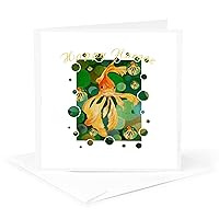 3dRose - Happy Norooz Persian New Year Goldfish In Bubbles - Greeting Card - (gc-377602-5)