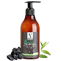 NUTRIGLOW Natural's Bamboo & Charcoal Hand & Body Lotion With Bamboo Charcoal Powder | Honey with Shea Butter | Instant Skin Smoothening | Skin Purifying | no Parabens & Silicones_300 ML