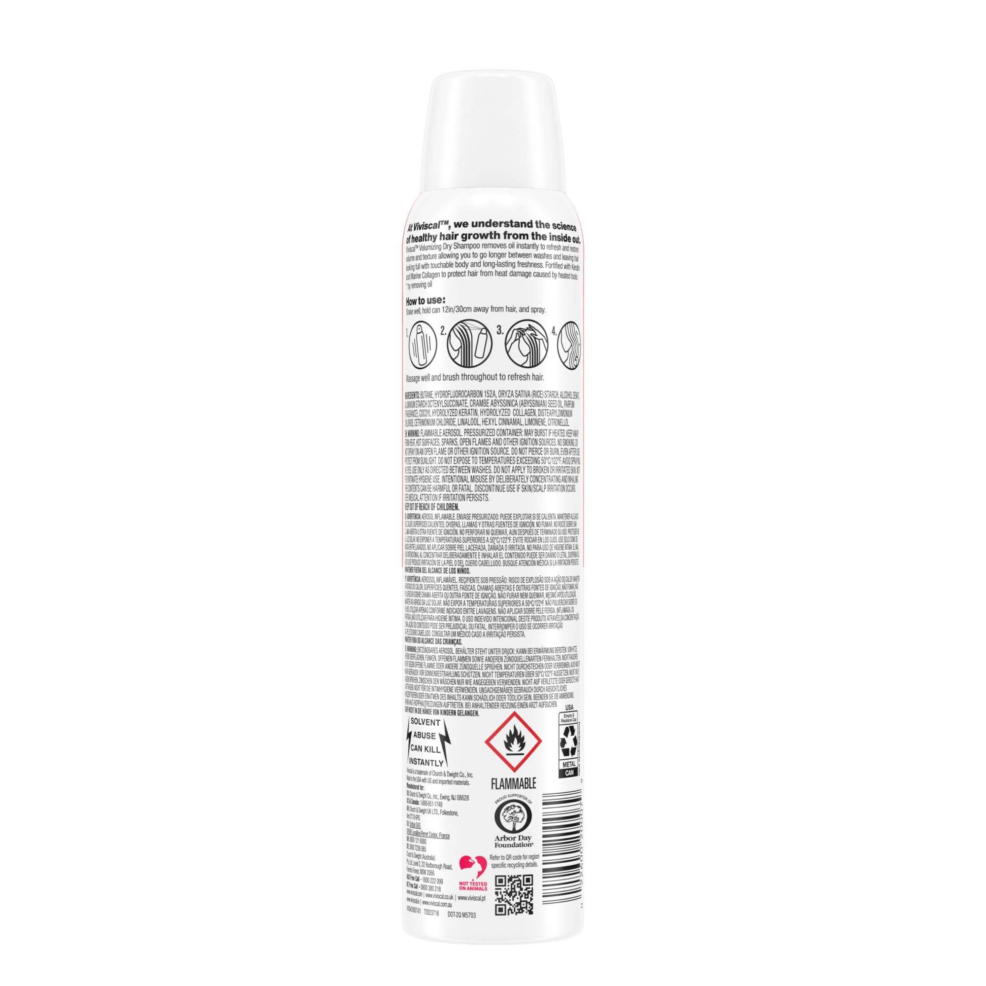 Viviscal Volumizing Dry Shampoo, Refresh Hair and Absorb Oil Between Washes, Waterless Shampoo for Added Hair Texture and Body, 150ml