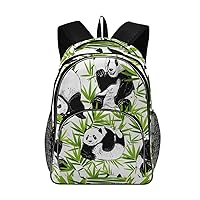 ALAZA Panda Travel Laptop Backpack Durable College School Backpack for Boys Girls