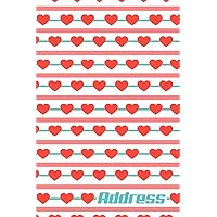 Address.: Address Book. (Vol. C51) Valentine Heart Cover Design. Glossy Cover,Contract Large Print, Font, 6