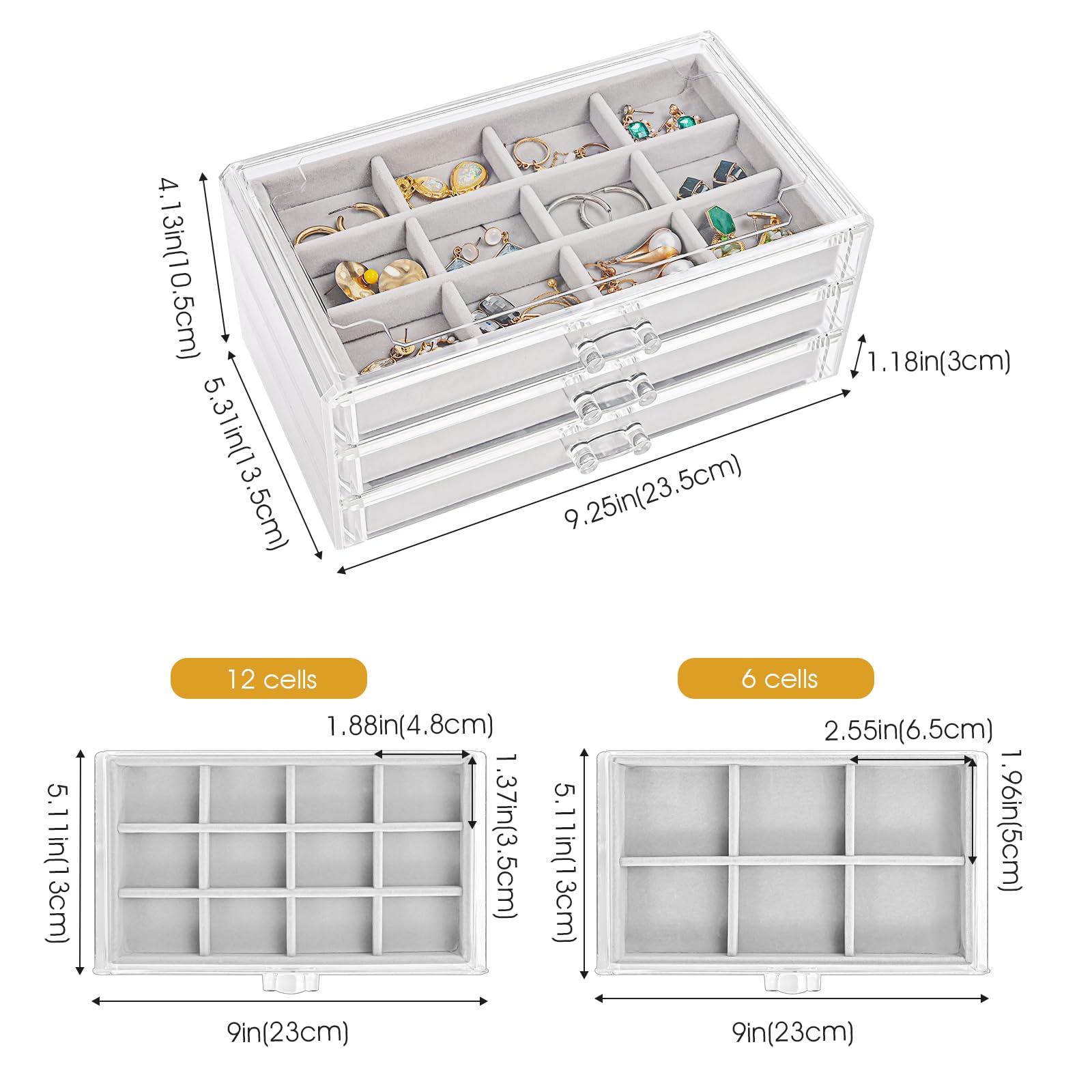 ProCase Jewelry Box Bundle with 6 Slots Watch Box