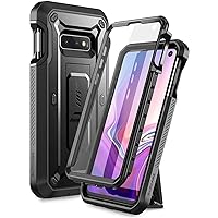 SUPCASE Unicorn Beetle Pro Series Designed for Samsung Galaxy S10e Case (2019 Release) Full-Body Dual Layer Rugged With Holster & Kickstand With Built-in Screen Protector (Black)
