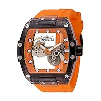Invicta Men's S1 Rally 47.5mm Silicone Mechanical Watch, Orange (Model: 44370)