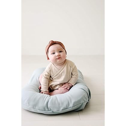 Snuggle Me Extra Organic Cotton Cover for The Snuggle Me Infant Padded Loungers with Center Sling (Skye)