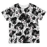 Cute Mad Cow Pattern All Over Toddler T Shirt