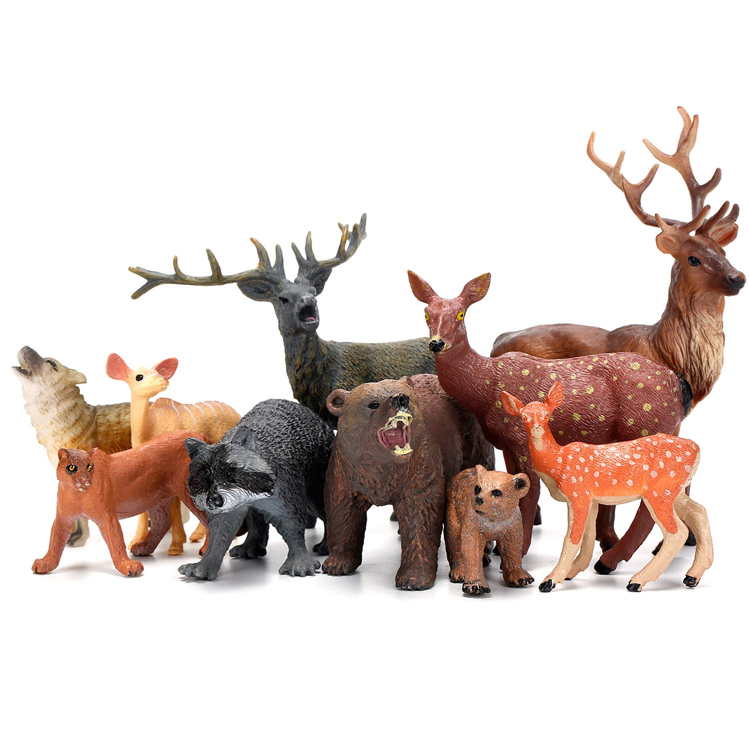 Mua Woodland Animals Figurines Toys, 10 Piece Realistic Plastic Wild Forest  Animals Figures with Elk, Wolf, Brown Bear, Raccoon, Lynx, Deer Figurines  Playset Cake Toppers for Kids Children Toddlers trên Amazon Mỹ
