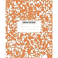 Orange and White Composition Book