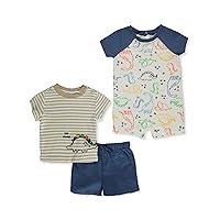Baby Boys' 3-Piece Dinosaur Shorts Set Outfit