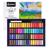 Mungyo Non Toxic Square Chalk, Soft Pastel, 64 Pack, Assorted Colors  (B441R078-7003A)