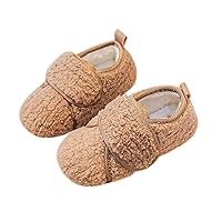 Toddler Kids Baby Girls Cute Solid Ｃolor Ｗarm Slippers Infant Toddler Winter Boots With Non Slip Size 2 Girls Sandals