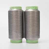 EMF SHELTER 2 Cylinders of Silver Fiber Yarn,Anti-Radiation Anti-Static Fabric Silver Plated Metal Conductive Silver Fiber Sewing Thread