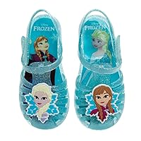 Disney Girls Favorite Characters Jelly Sandals - Ballet Summer Slides Beach Water Slip On (Pink/blue) (Toddler/Little Kid)