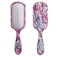 The Knot Dr. for Conair Hair Brush, Wet and Dry Detangler, Removes Knots and Tangles, For All Hair Types, Pink/Purple Floral