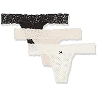 Maidenform Womens All Over Lace Thong 3 Pack