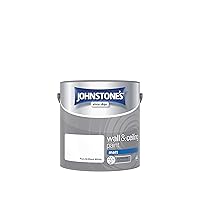 Johnstone's - Wall & Ceiling Paint - Pure Brilliant White - Matt Finish - Emulsion Paint - Fantastic Coverage - Easy to Apply - Dry in 1-2 Hours - 12m2 Coverage per Litre - 2.5L