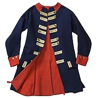 New Sweden’s Super-Power Era 1611-1718 Navy Blue&Red Cuffs Wool Coat, XS-4XL