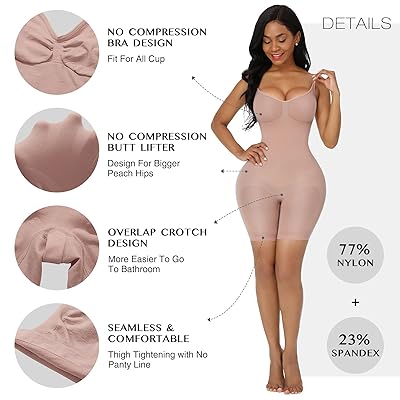 Mua FeelinGirl Shapewear Bodysuit for Women Tummy Control Shaper Seamless Butt  Lifter Thigh Slimmer Body Shaper trên  Mỹ chính hãng 2024