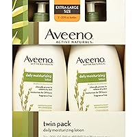Aveeno Active Naturals Daily Moisturizing Lotion, New 2 Pack Of 20 Fl Ounce Pump, 1 Fl Ounce
