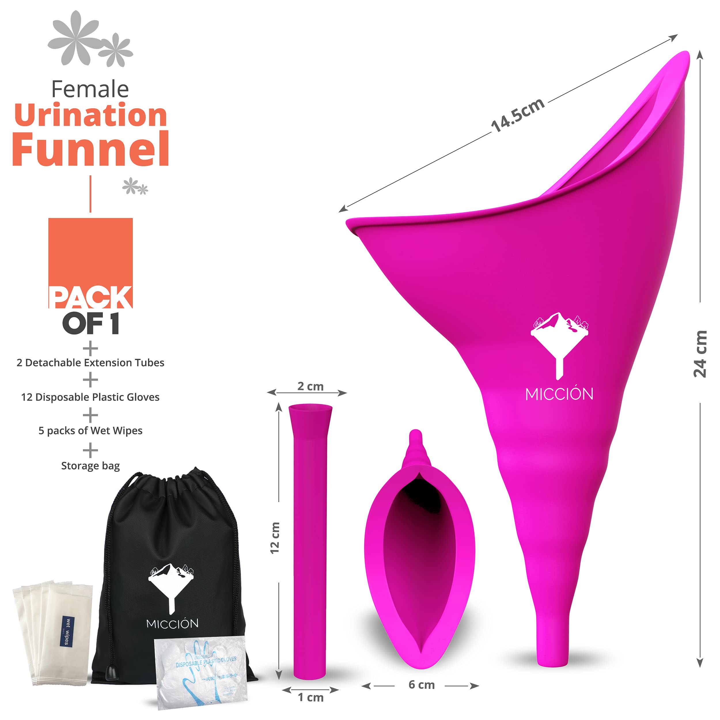 Portable Urinal and Reusable Female Urination Device - Silicone Pee Funnel for Women - Ideal for Car Camping, Road Trips, Hiking, and Outdoor Adventures - Stay Comfortable and Hygienic Anywhere You Go