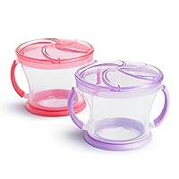 Munchkin® Snack Catcher® Toddler Snack Cups, 2 Pack, Pink/Purple