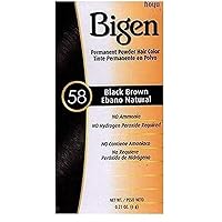 Permanent Powder Hair Color 58 Black Brown 1 Ea