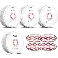 SITERWELL Smoke Detector Fire Alarm with Magnetic Fastening Kit and Built-in Battery, Fire Safety with Photoelectric Technology for Home Bedroom and Babyroom, UL Listed, GS528A, 4 Packs